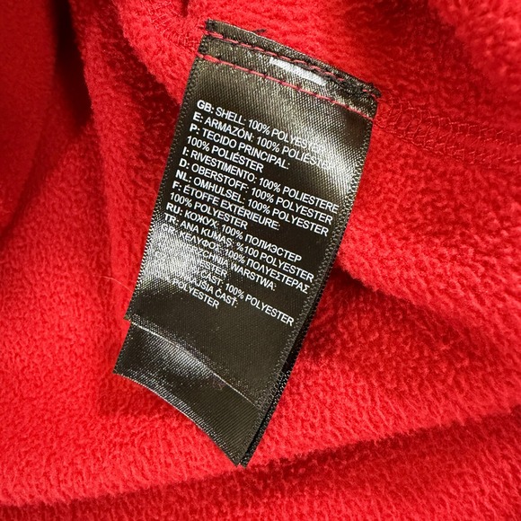 The North Face Red Fleece 1/4 Zip Pullover Mens XXL Regular - Picture 8 of 8